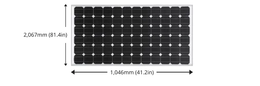 How big is a 400 watt solar panel? Dimensions