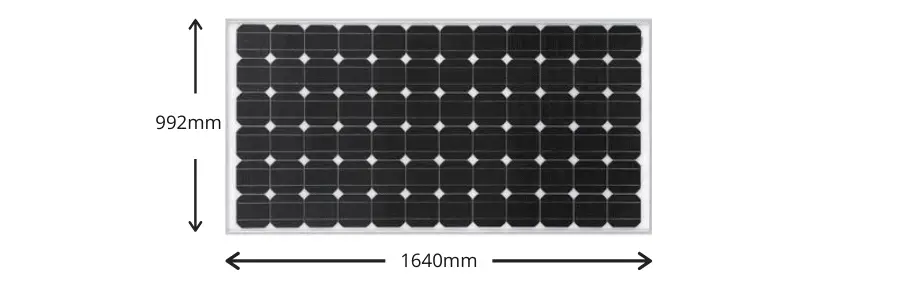 What is the size of a 200 watt solar panel?