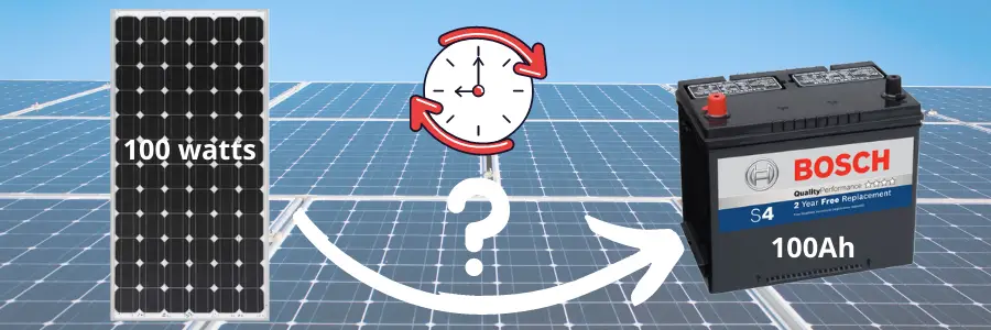 How Long Will A 100W Solar Panel Take To Charge A 100Ah Battery?