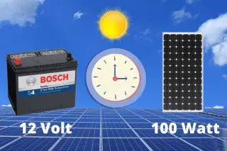 How Long To Charge 12v battery With 100 Watt Solar Panel?